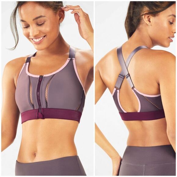 Fabletics Zoe High Impact Sports Bra Front Zip Size Small - Picture 1 of 7
